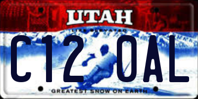 UT license plate C120AL
