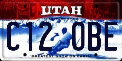UT license plate C120BE