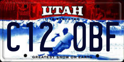 UT license plate C120BF