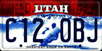 UT license plate C120BJ