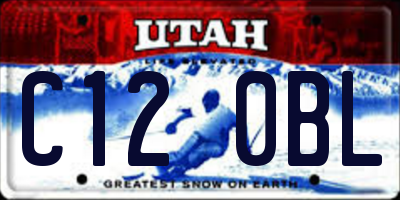 UT license plate C120BL