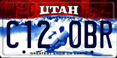 UT license plate C120BR
