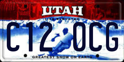 UT license plate C120CG