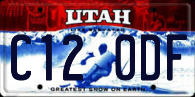 UT license plate C120DF