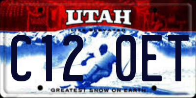 UT license plate C120ET