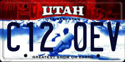 UT license plate C120EV