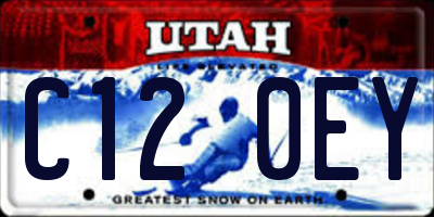 UT license plate C120EY
