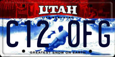 UT license plate C120FG