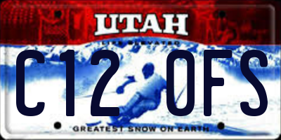 UT license plate C120FS