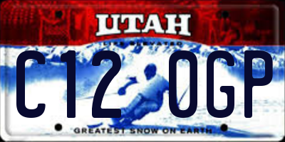 UT license plate C120GP