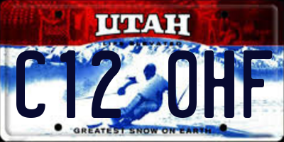 UT license plate C120HF