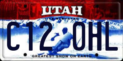 UT license plate C120HL