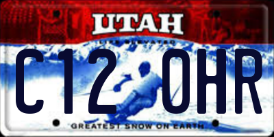 UT license plate C120HR