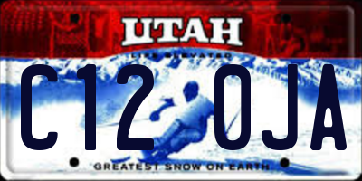 UT license plate C120JA