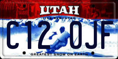 UT license plate C120JF