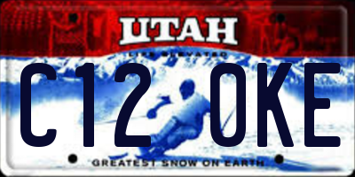 UT license plate C120KE