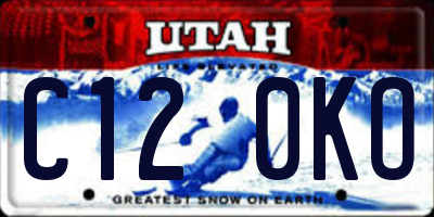 UT license plate C120KO