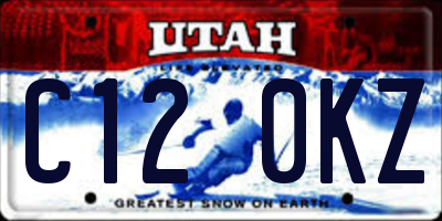 UT license plate C120KZ