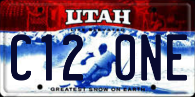 UT license plate C120NE