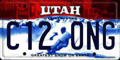 UT license plate C120NG