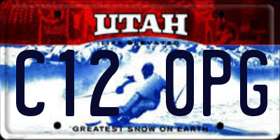 UT license plate C120PG