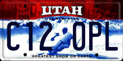 UT license plate C120PL