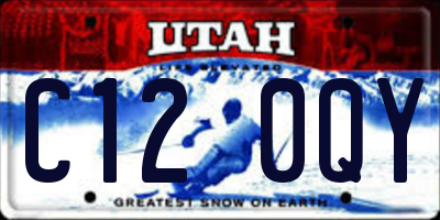 UT license plate C120QY