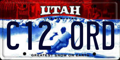 UT license plate C120RD