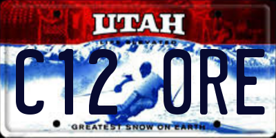 UT license plate C120RE