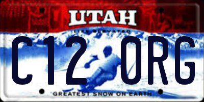 UT license plate C120RG