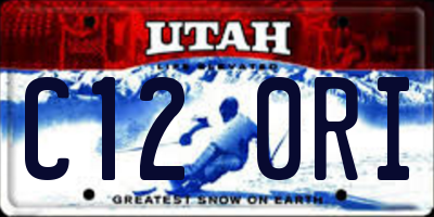 UT license plate C120RI