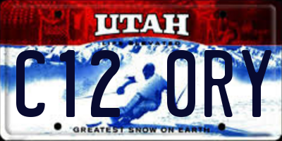 UT license plate C120RY
