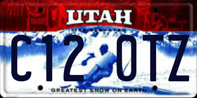UT license plate C120TZ