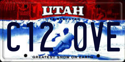 UT license plate C120VE