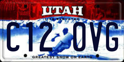 UT license plate C120VG