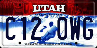 UT license plate C120WG