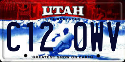 UT license plate C120WV