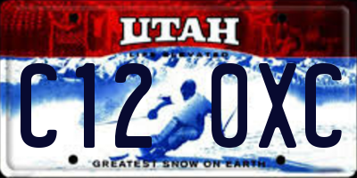 UT license plate C120XC