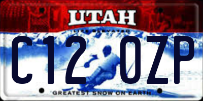 UT license plate C120ZP