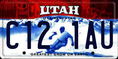 UT license plate C121AU