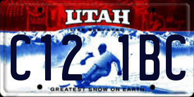 UT license plate C121BC