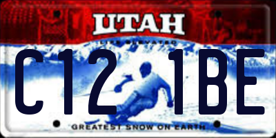 UT license plate C121BE