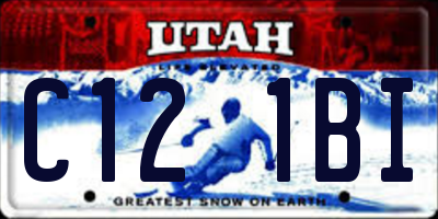 UT license plate C121BI