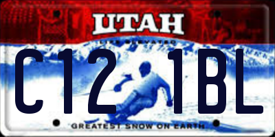 UT license plate C121BL