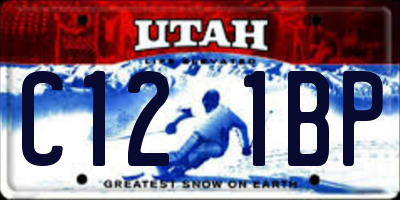 UT license plate C121BP