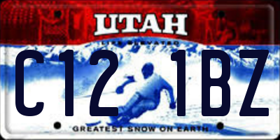 UT license plate C121BZ