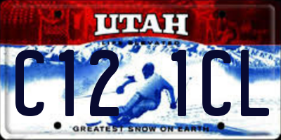 UT license plate C121CL