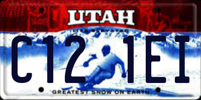 UT license plate C121EI