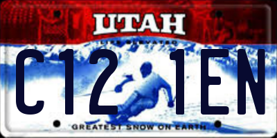 UT license plate C121EN