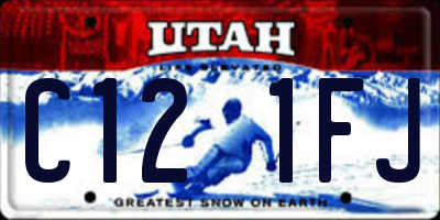 UT license plate C121FJ